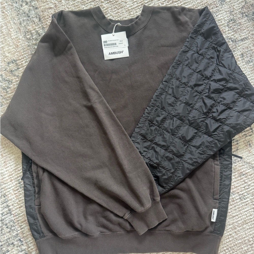 Ambush Men's Brown and Black Crewneck Sweater